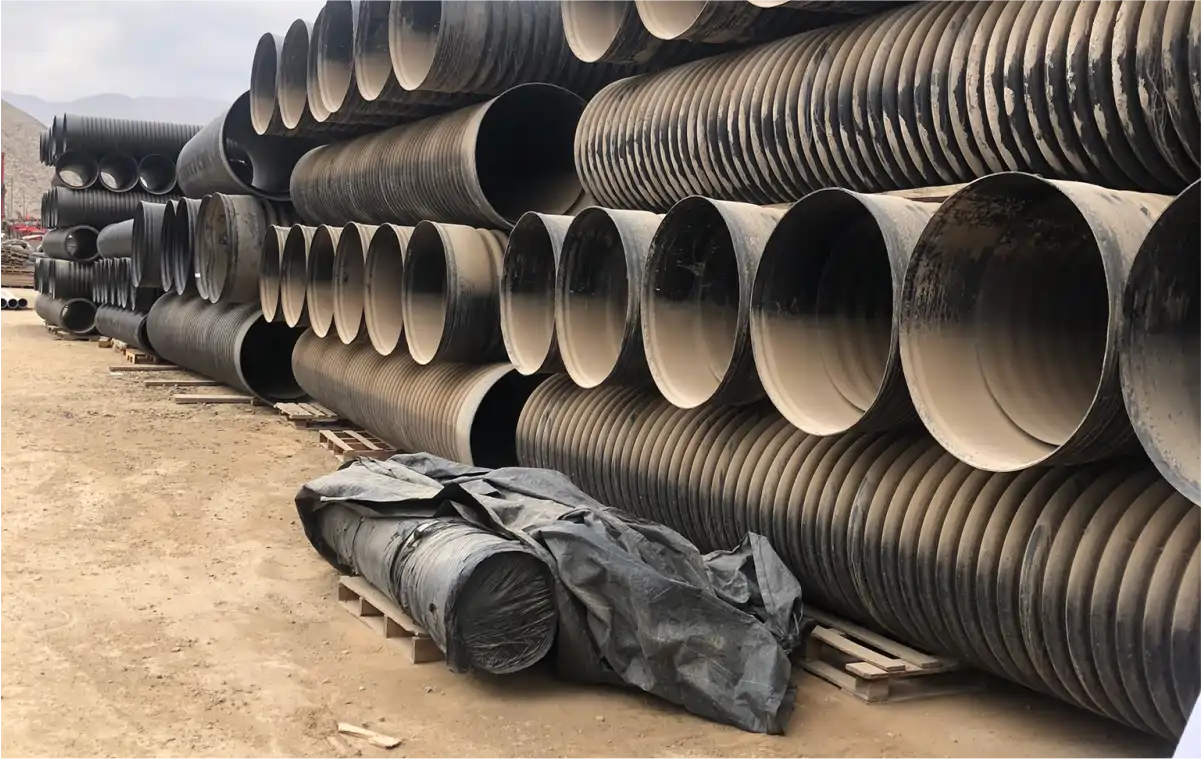 Suministro de tuberias HDPE para saneamiento en Peru - Marca JCA