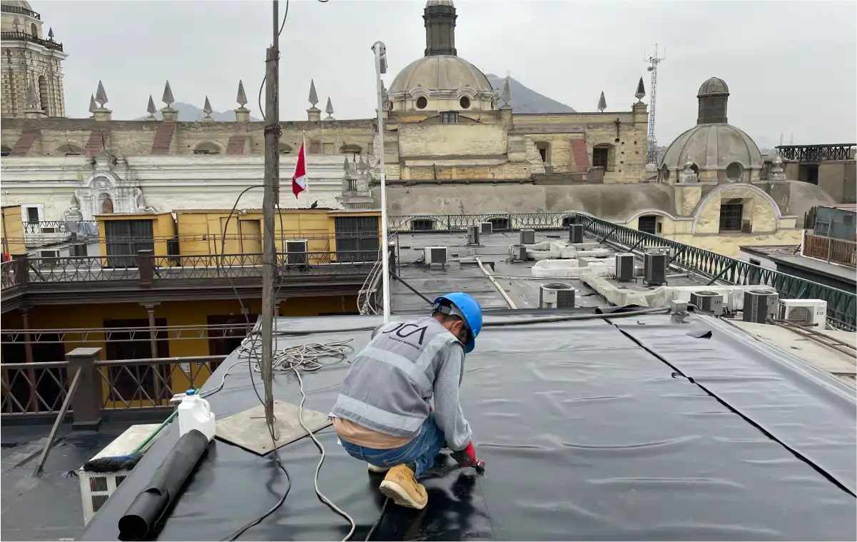 Impermeabilizacion con geomembrana PVC en Lima - Marca JCA